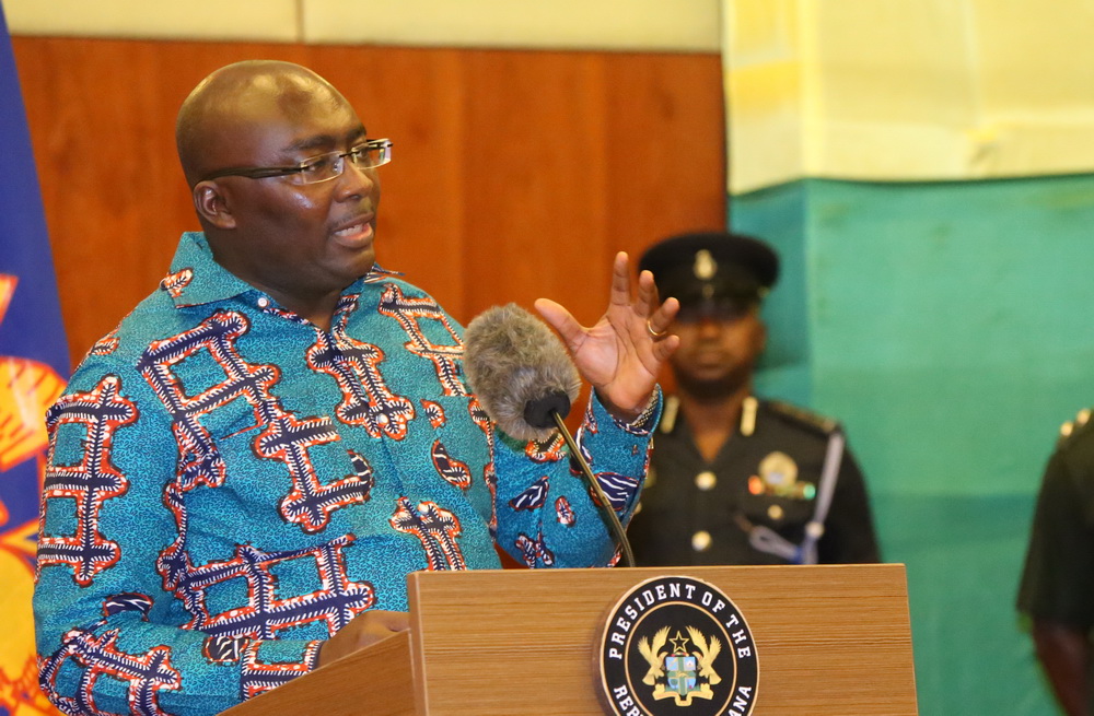 Vice President, Dr Mahamudu Bawumia answering questions at the maiden presidential encounter with the media